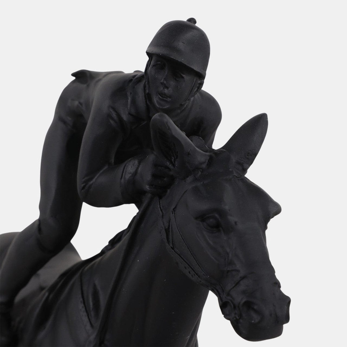 Horse & Jockey Resin Figurine, view 3
