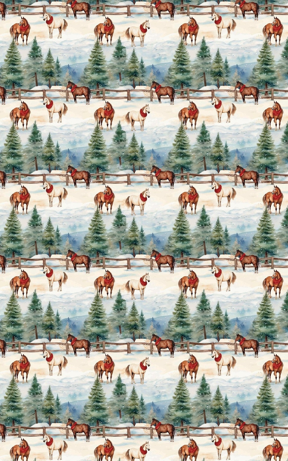 London Penny Quarter Horse Christmas Wrapping Paper, view 4