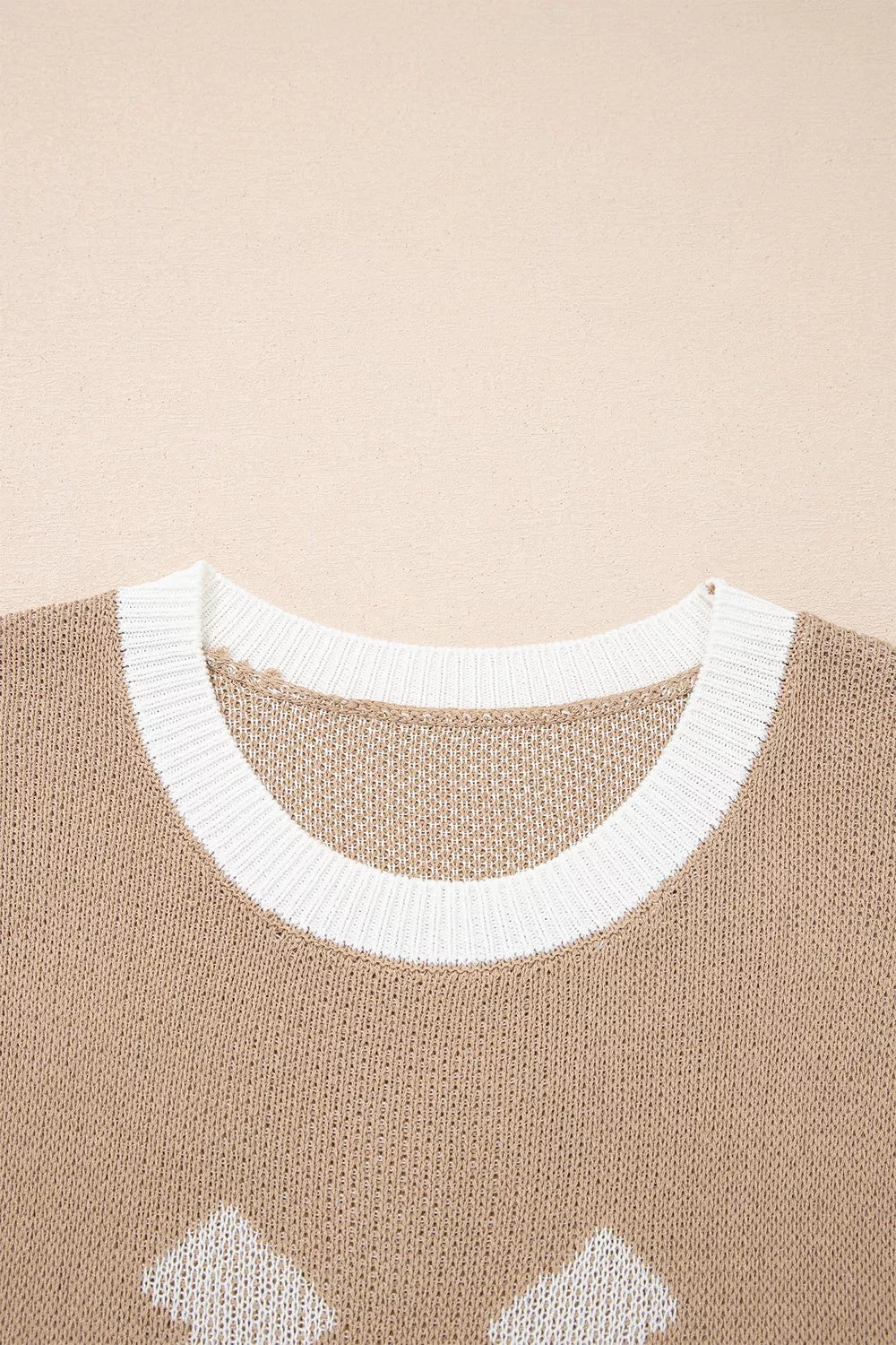 Horseshoe Contrast-Trim Sweater, view 7