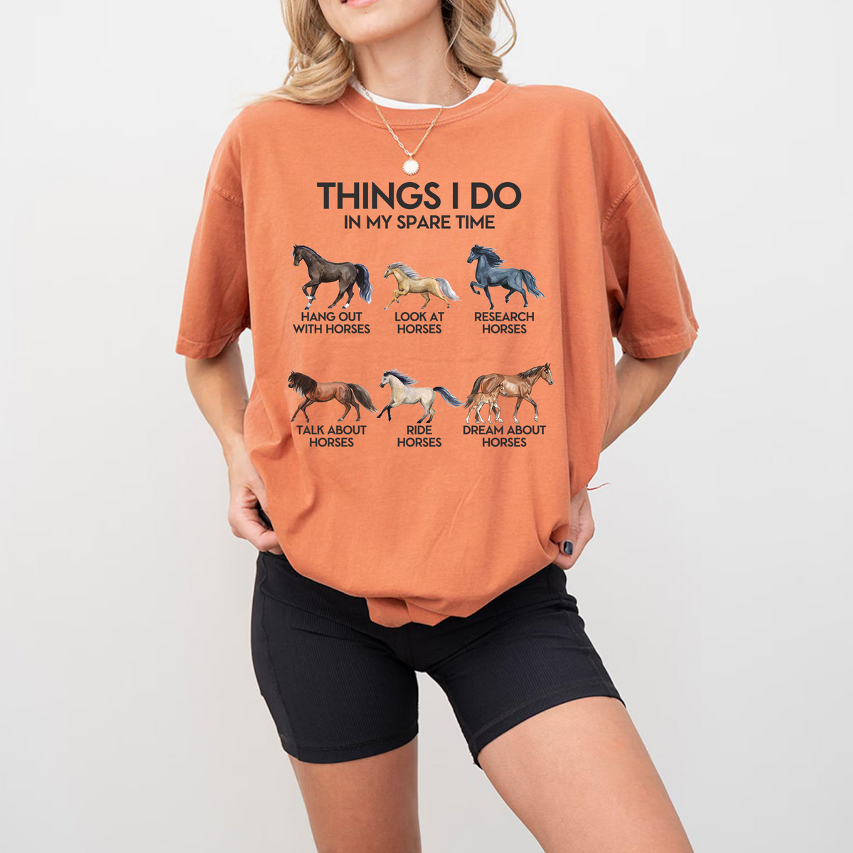 Things I Do in My Spare Time Horse Tee, view 3