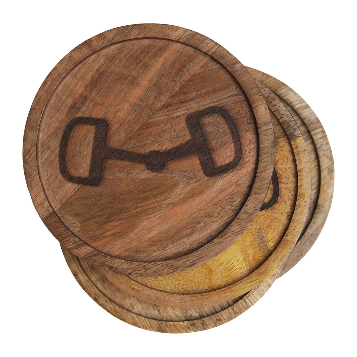 Huntley Equestrian Horse Bit Wooden Coasters, Set of 4, view 2