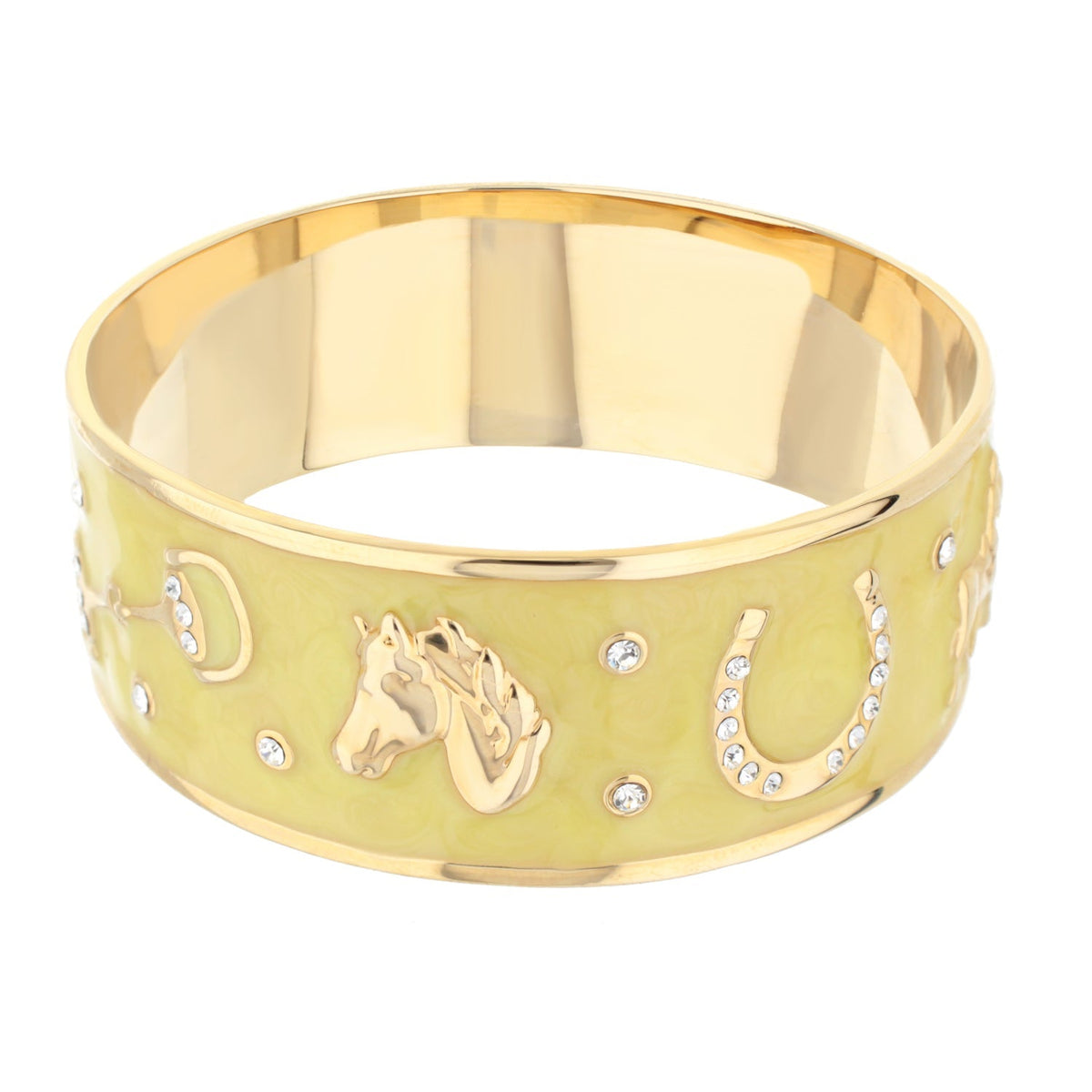 Lauren G Adams Russet Horse Head Enamel Bangle, view 17
