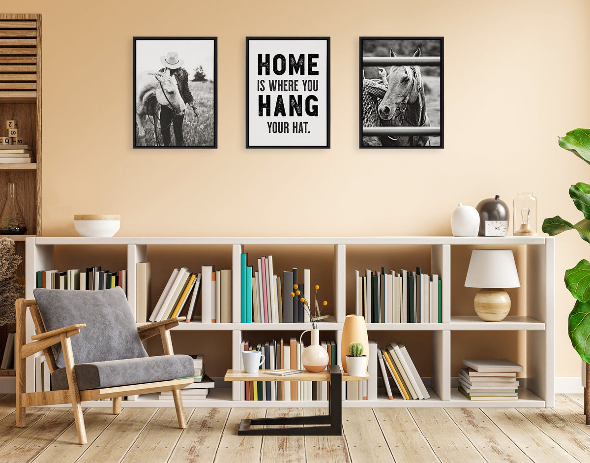 Sylvie Photo Silver Horse Framed Canvas by The Whiskey Ginger