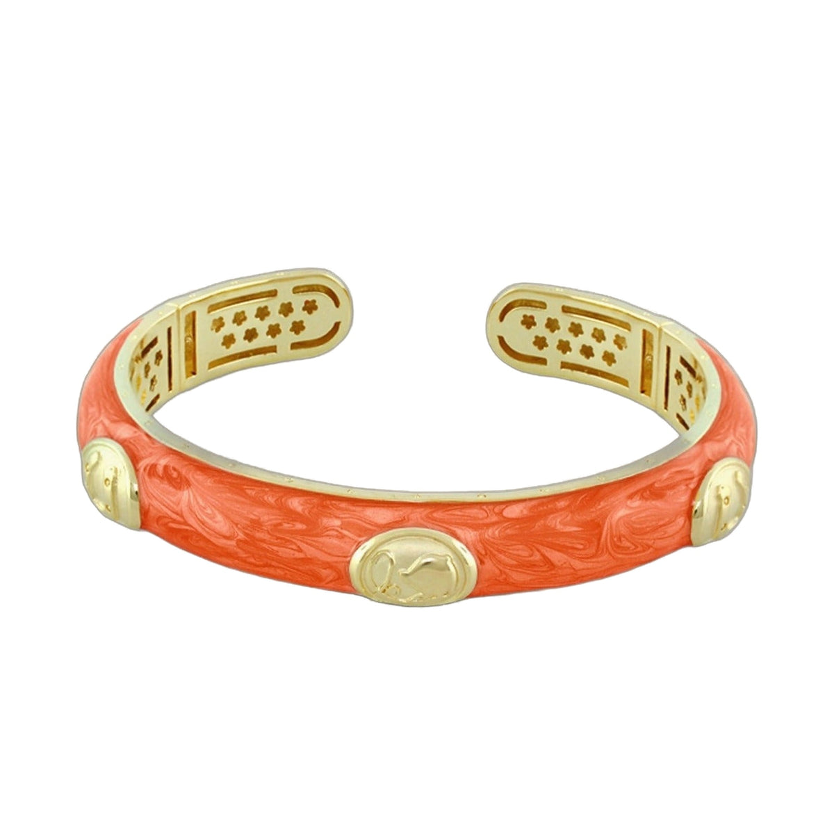 Lauren G Adams Horse Medallion Hinged Enamel Bangle