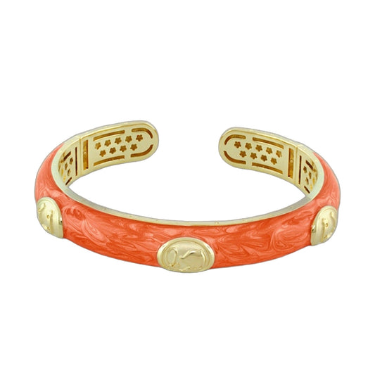 Lauren G Adams Horse Medallion Hinged Enamel Bangle