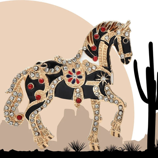Western Horse Brooch Pin, Cowgirl Jacket Accessories, Gifts for Women