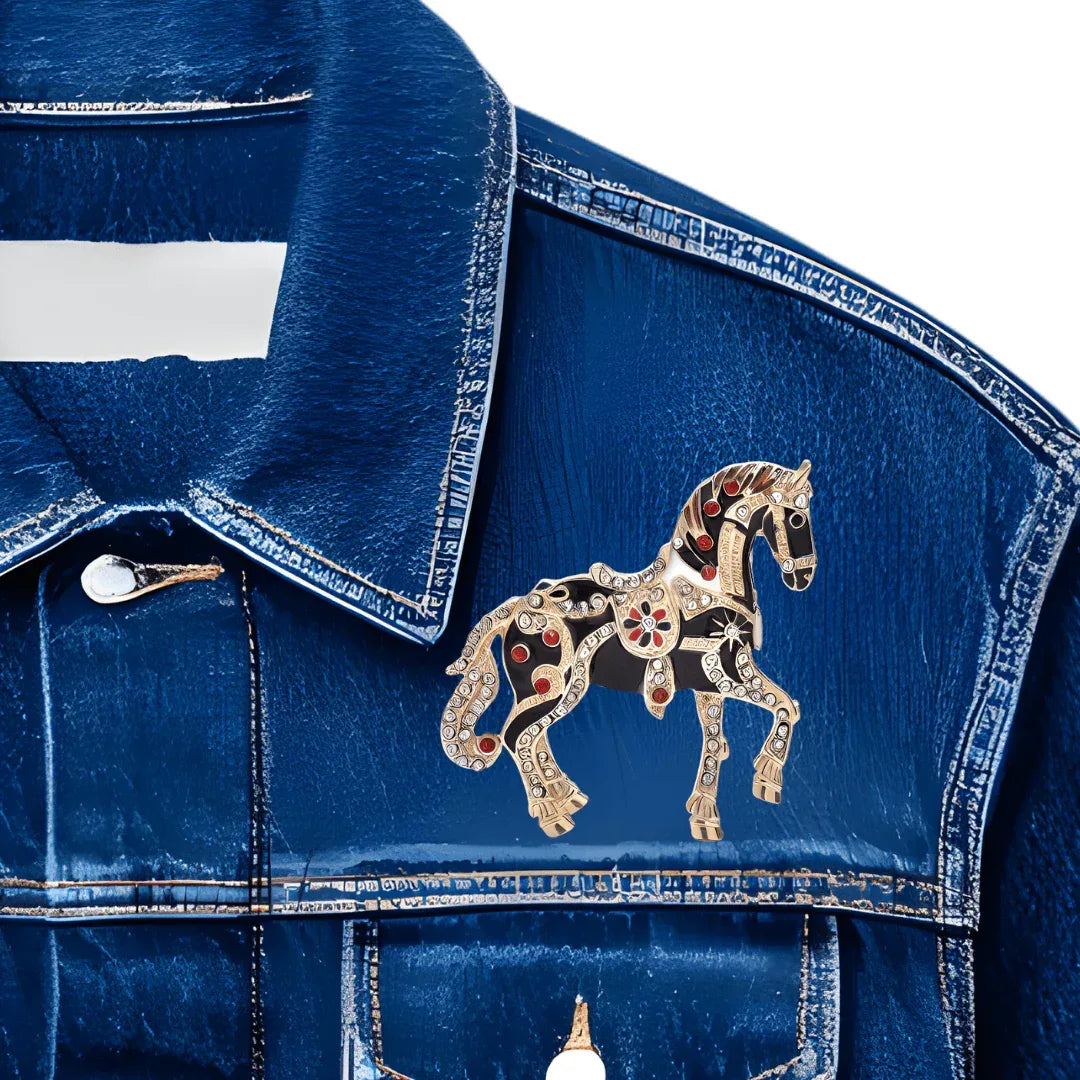 Western Horse Brooch Pin, Cowgirl Jacket Accessories, Gifts for Women