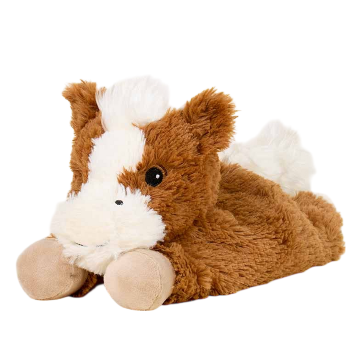 Laying Down Horse Warmies weighted plush horse in a resting pose