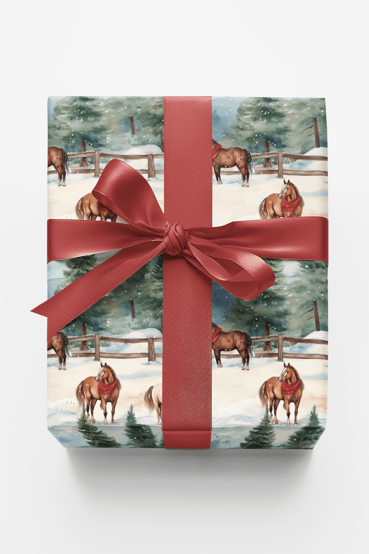 London Penny Quarter Horse Christmas Wrapping Paper