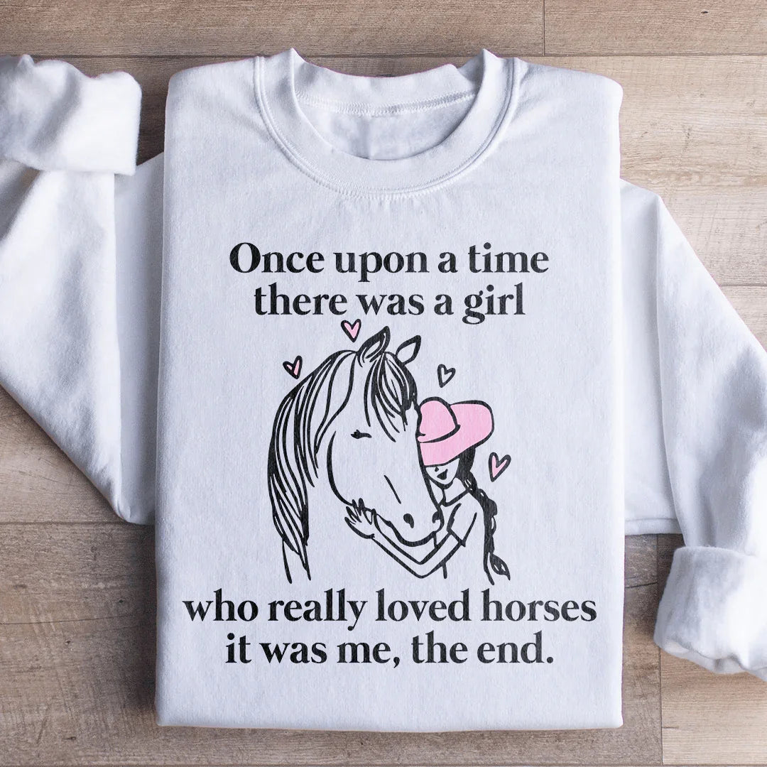 Girl Who Loved Horses Sweatshirt in White