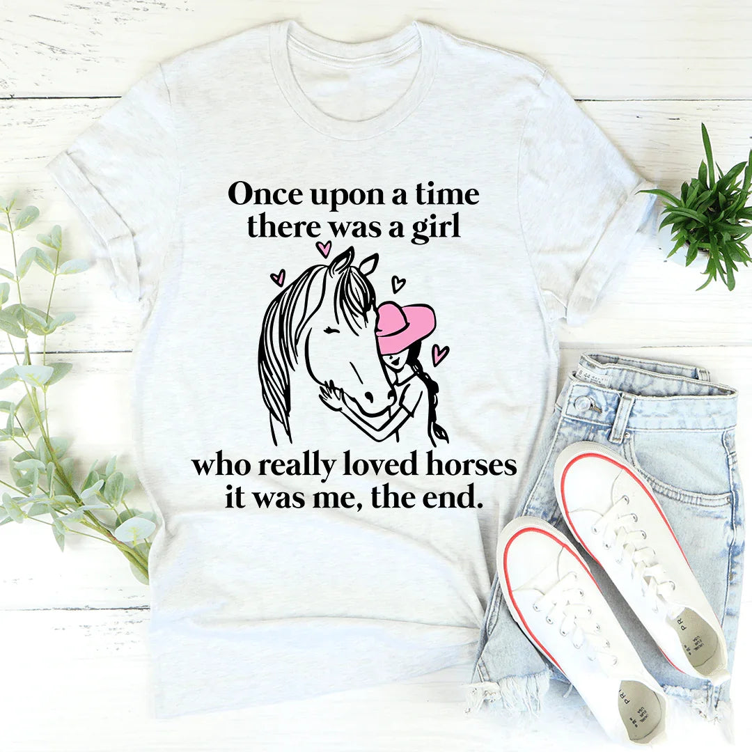 Girl Who Loved Horses T-Shirt in Ash
