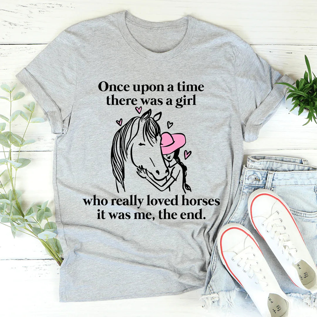 Girl Who Loved Horses T-Shirt in Athletic Heather