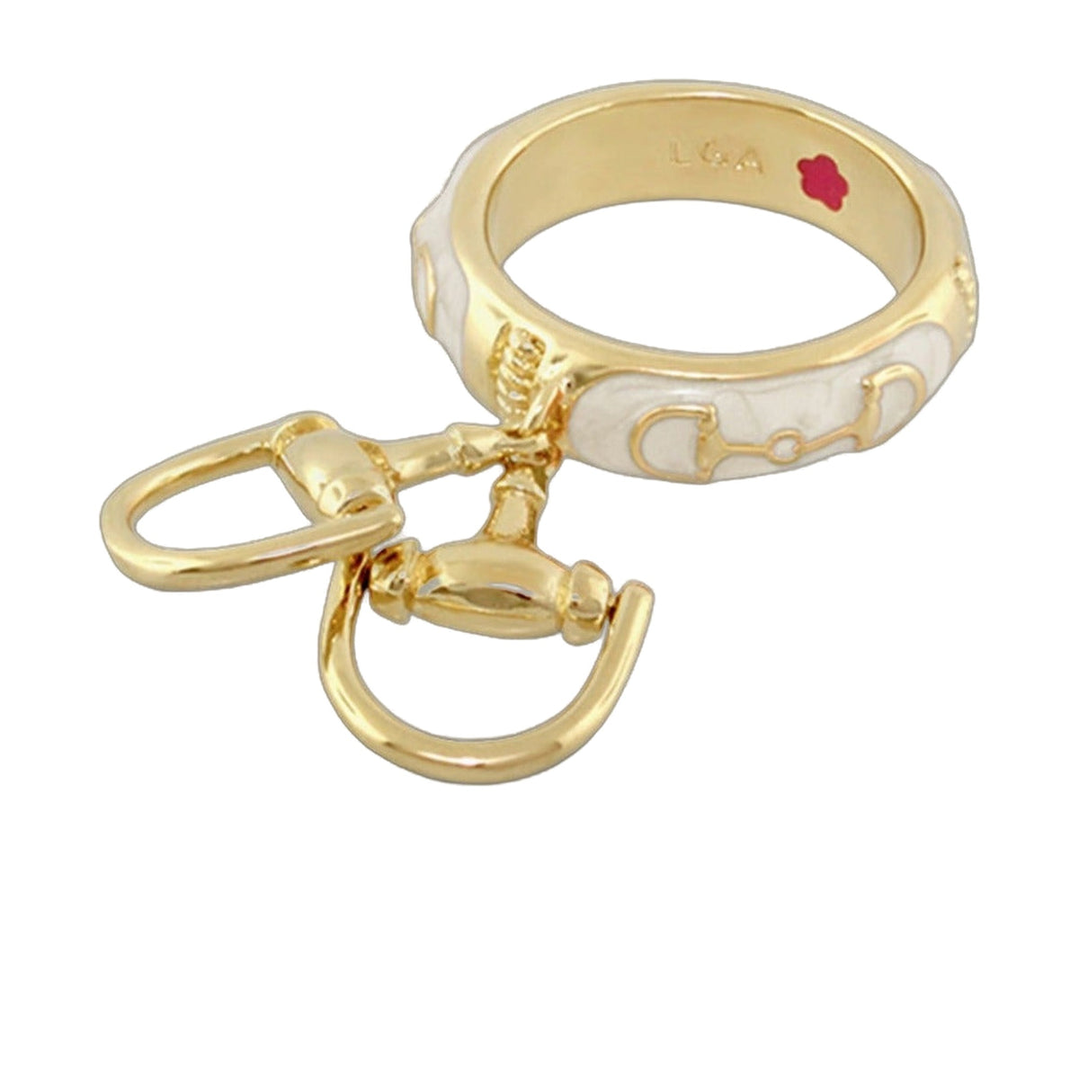 Lauren G Adams Stirrup Ring with Horsebit Charm