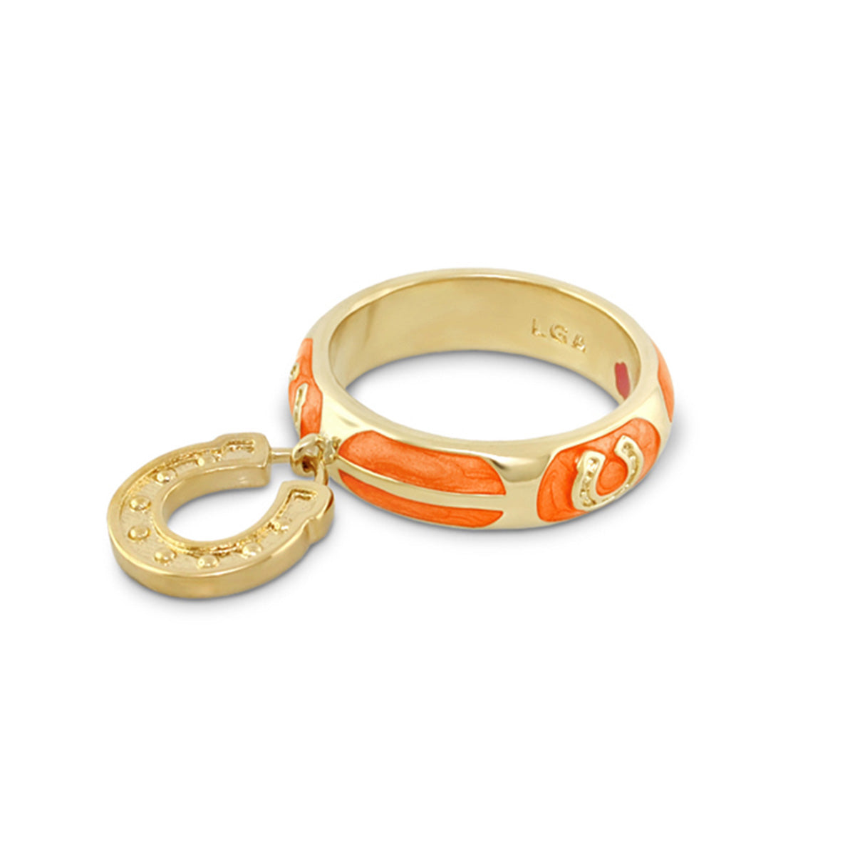 Lauren G Adams horseshoe enamel ring, view 2