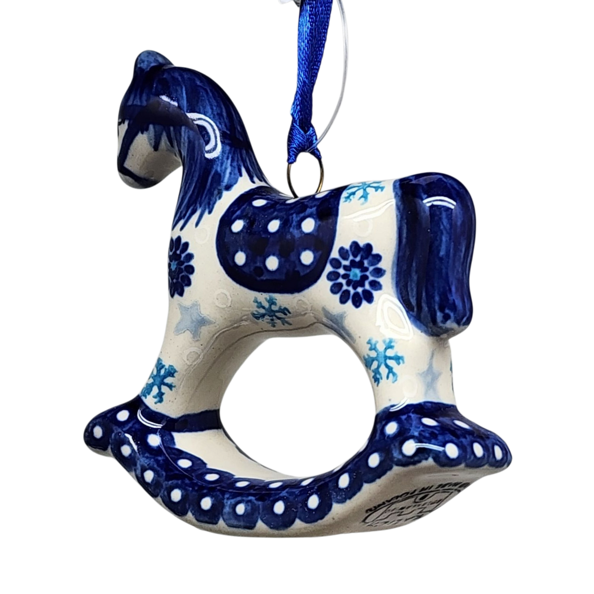 Blue Meadow Rocking Horse Ornament, view 2